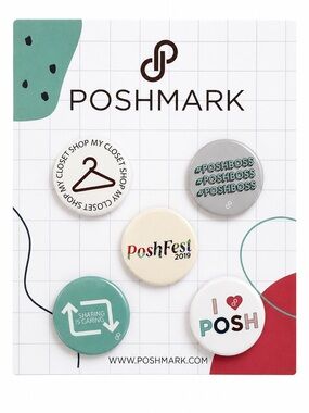 NIP Poshmark Promotional 2019 Poshfest Button Pins